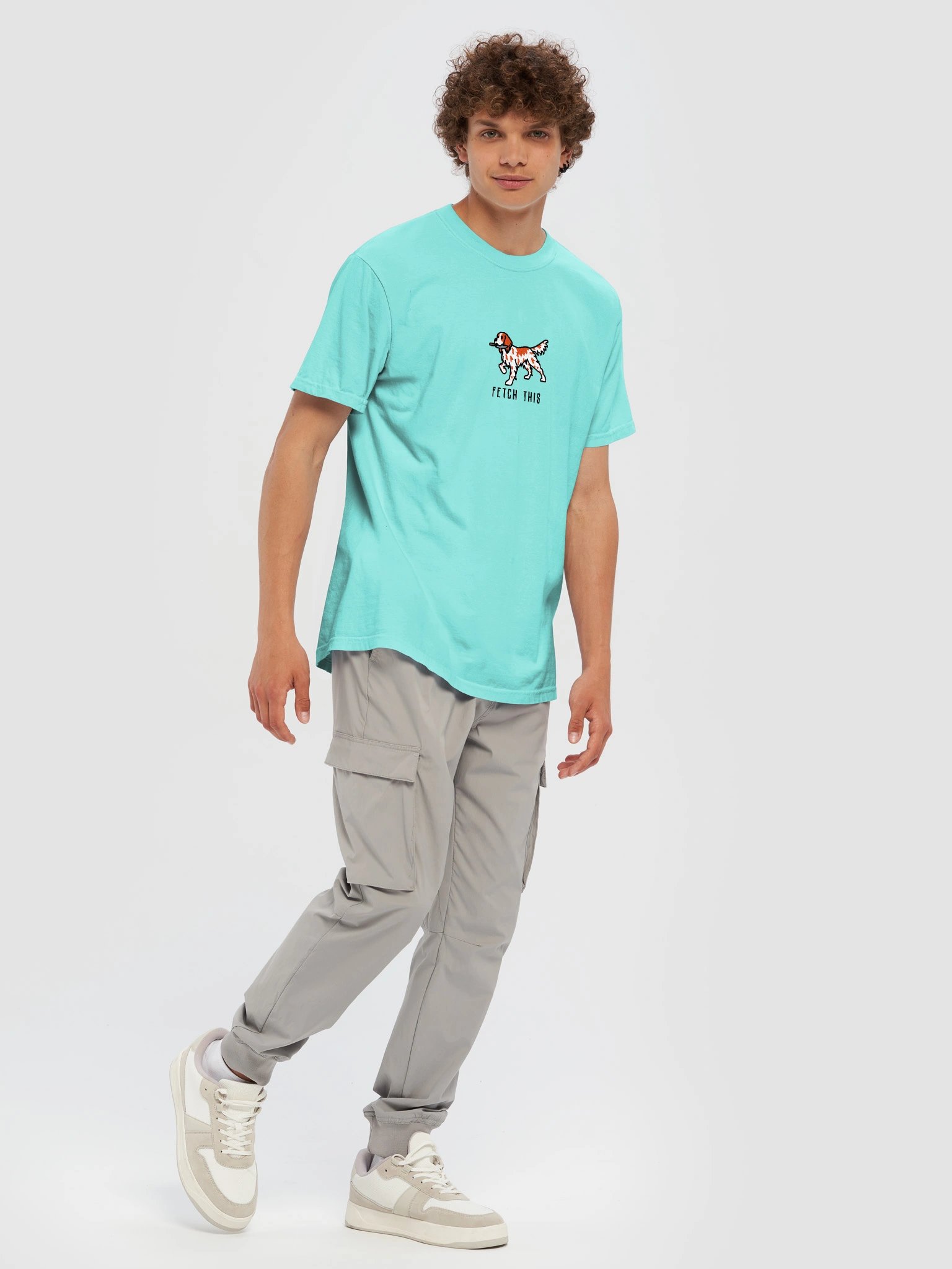 Fetch This Funny Chibi-Style Embroidered T-Shirt for English Setter(Orange Belton) Owners product image (97)