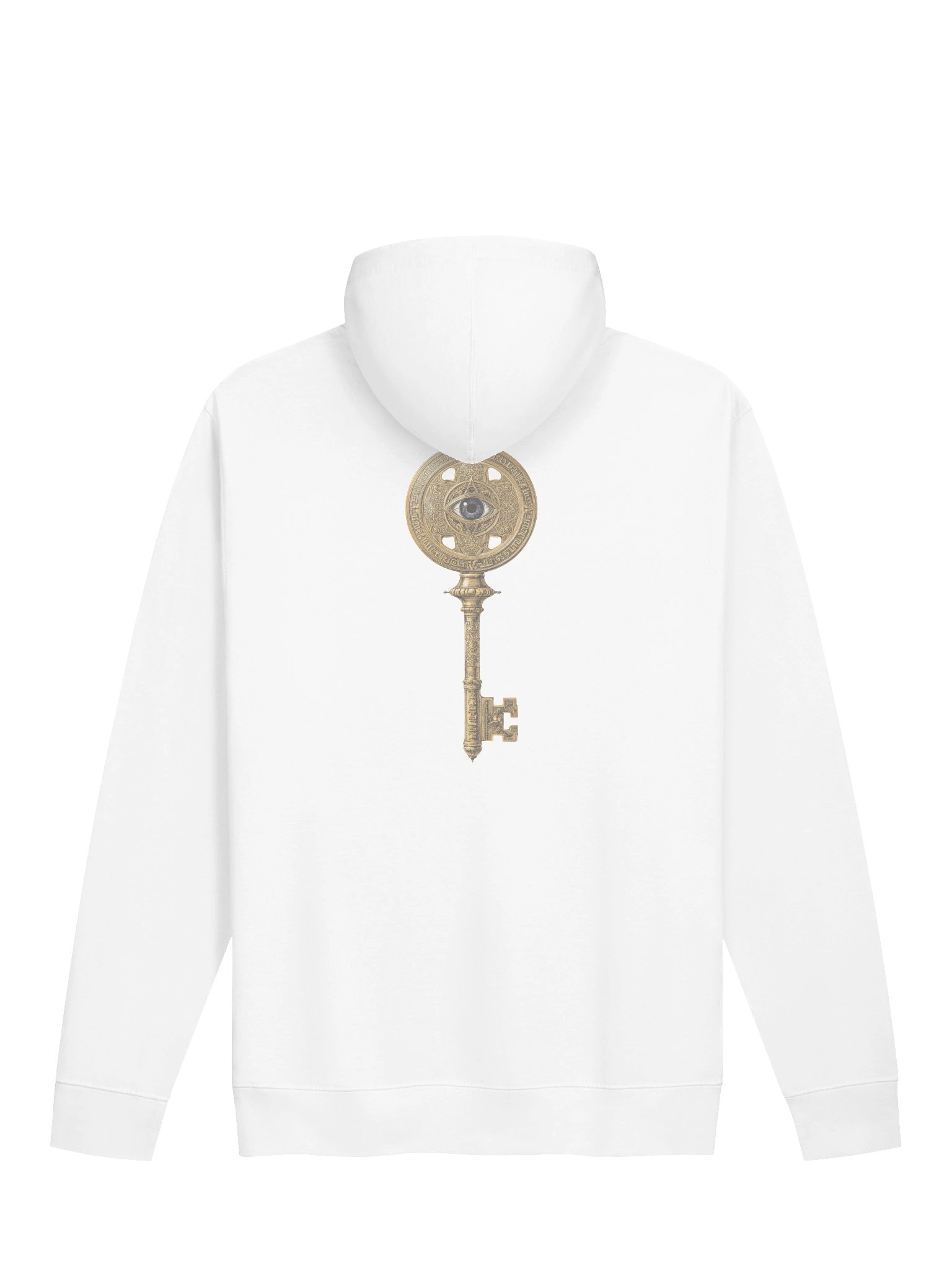 The Gatekeeper’s Key – White Archive Edition (Front & Back Print) | Unisex Midweight Hoodie product image (2)