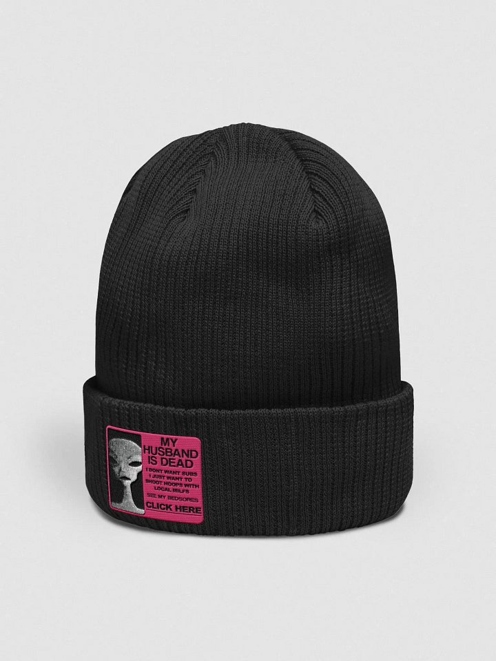 MY HUSBAND IS DEAD embroidered beanie product image (2)