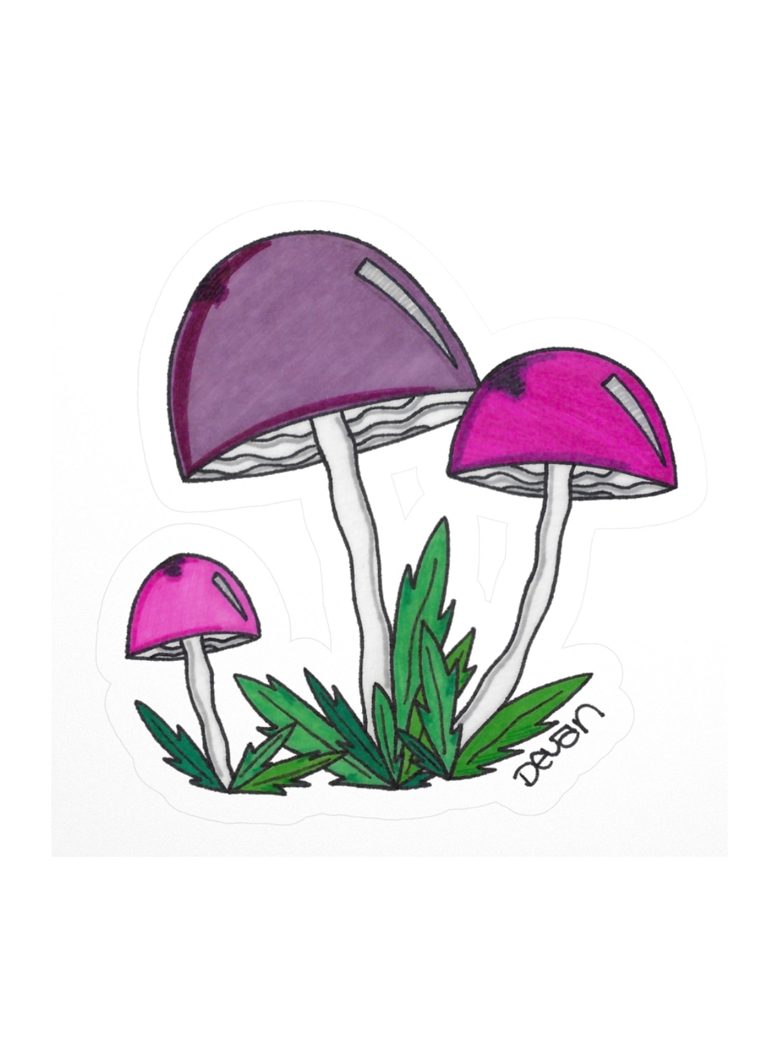 Purple Mushrooms Sticker product image (1)