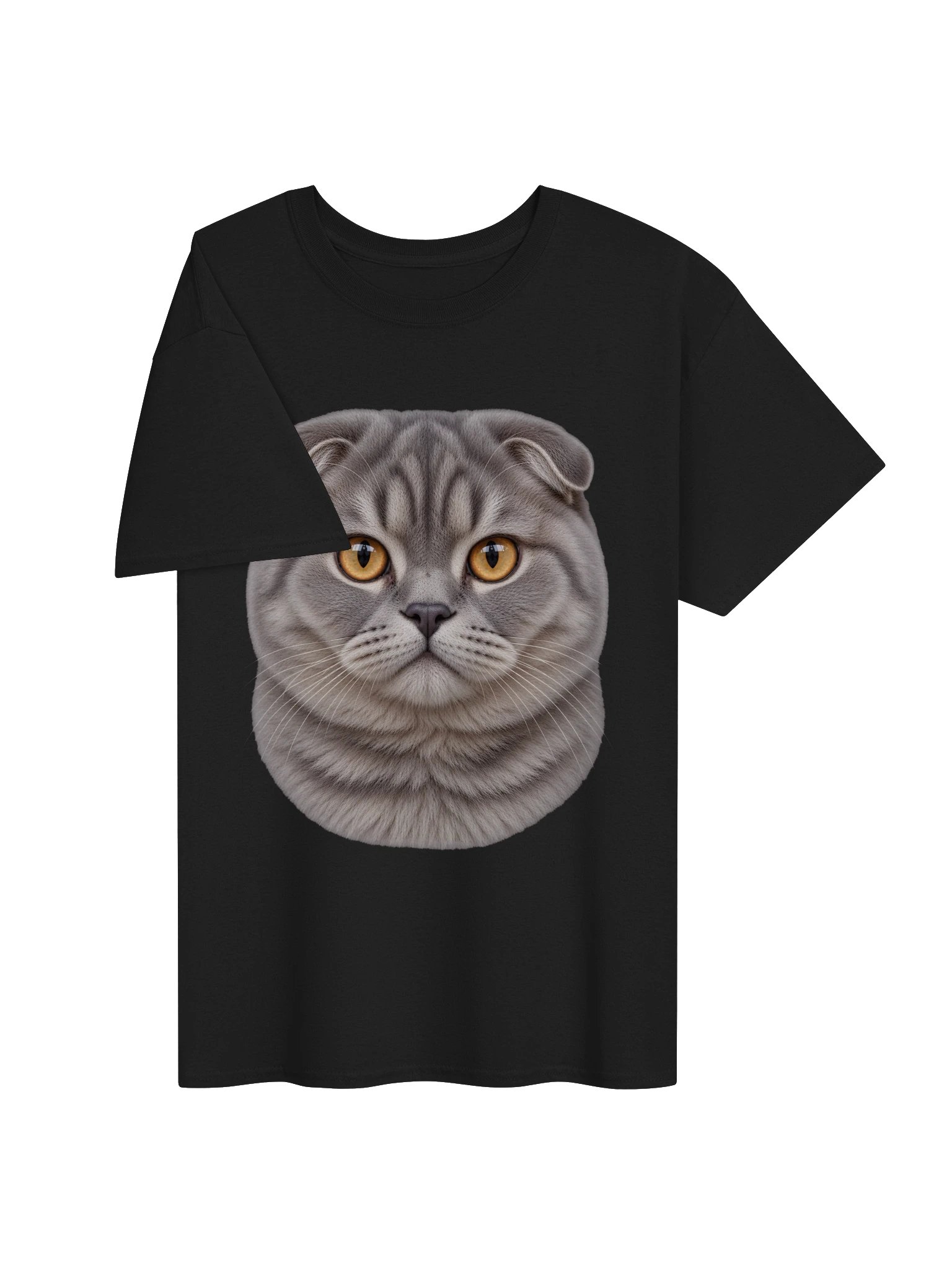 Cat - Silver Scottish Fold (Face) — Unisex Gildan Heavyweight 100% Cotton T-Shirt product image (25)