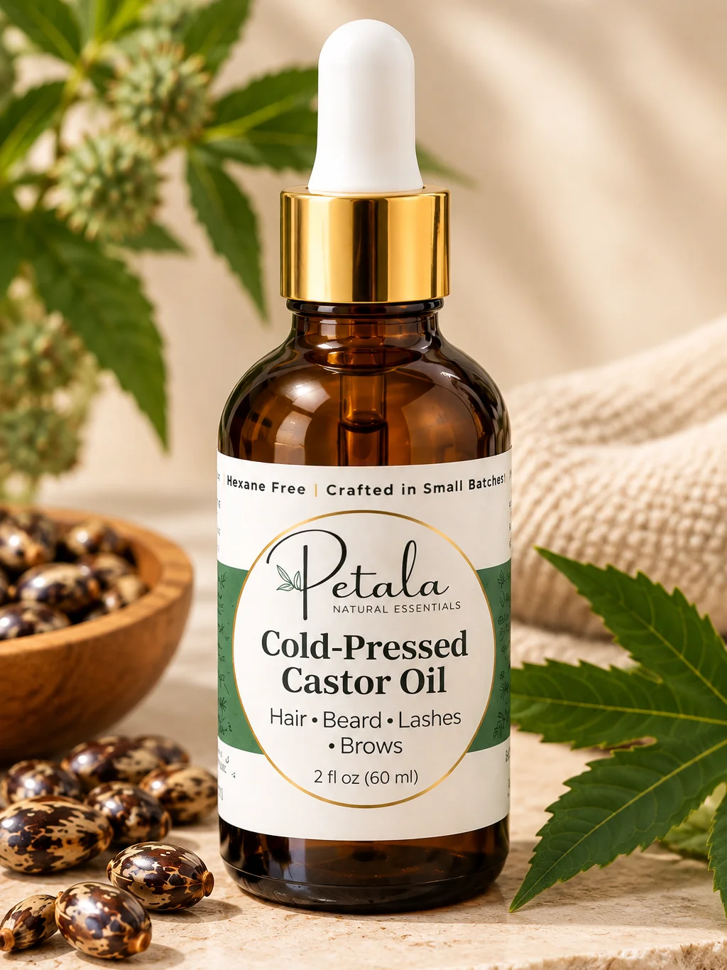Cold Pressed Castor Oil - (Application Brushes Included) product image (1)