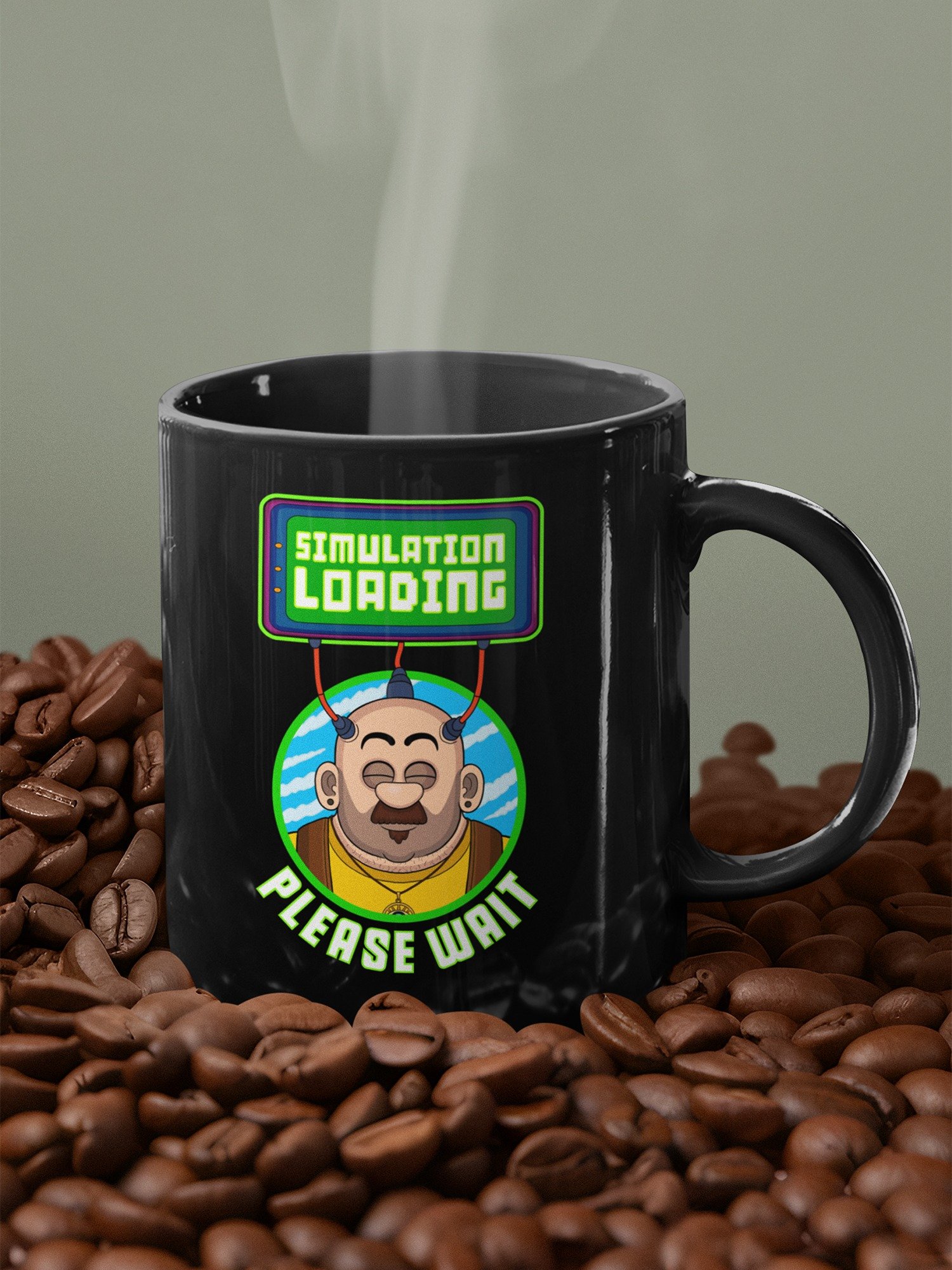 Simulation Loading - Black Glossy Mug product image (7)