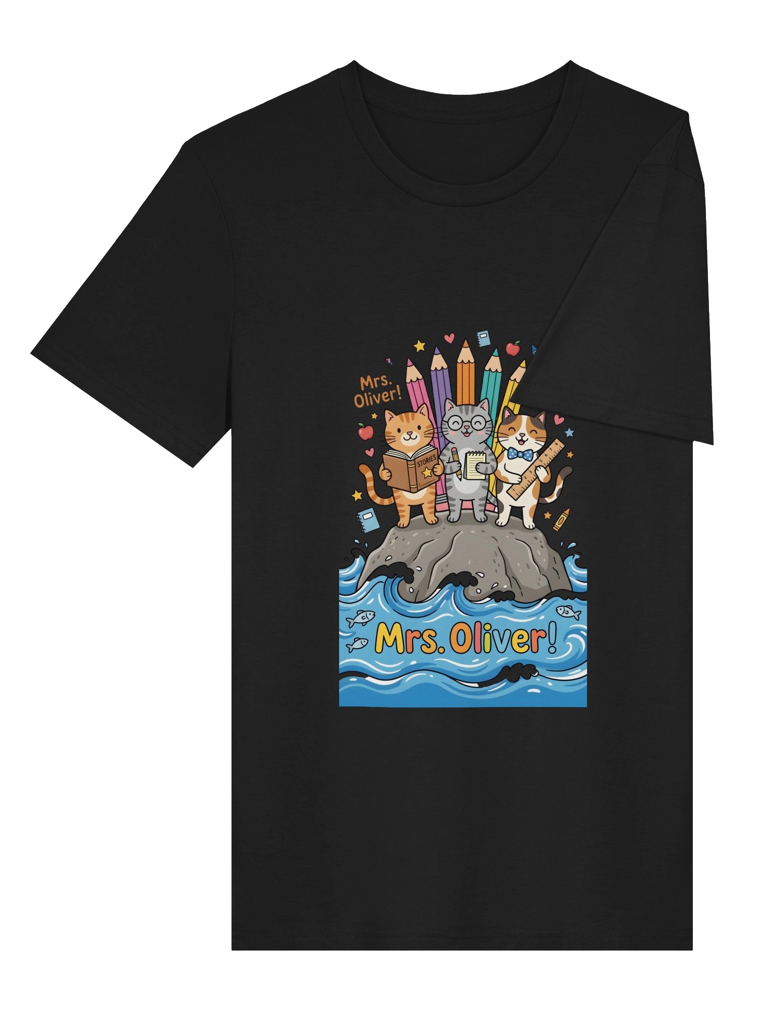 Personalized Cat Teacher Shirt | Cute Teacher T-Shirt | Back to School Gift | Custom Cat Graphic Tee product image (22)