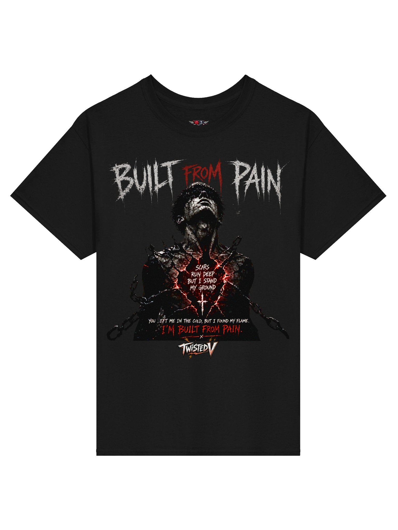 Built from Pain - Twisted V T-shirt product image (1)
