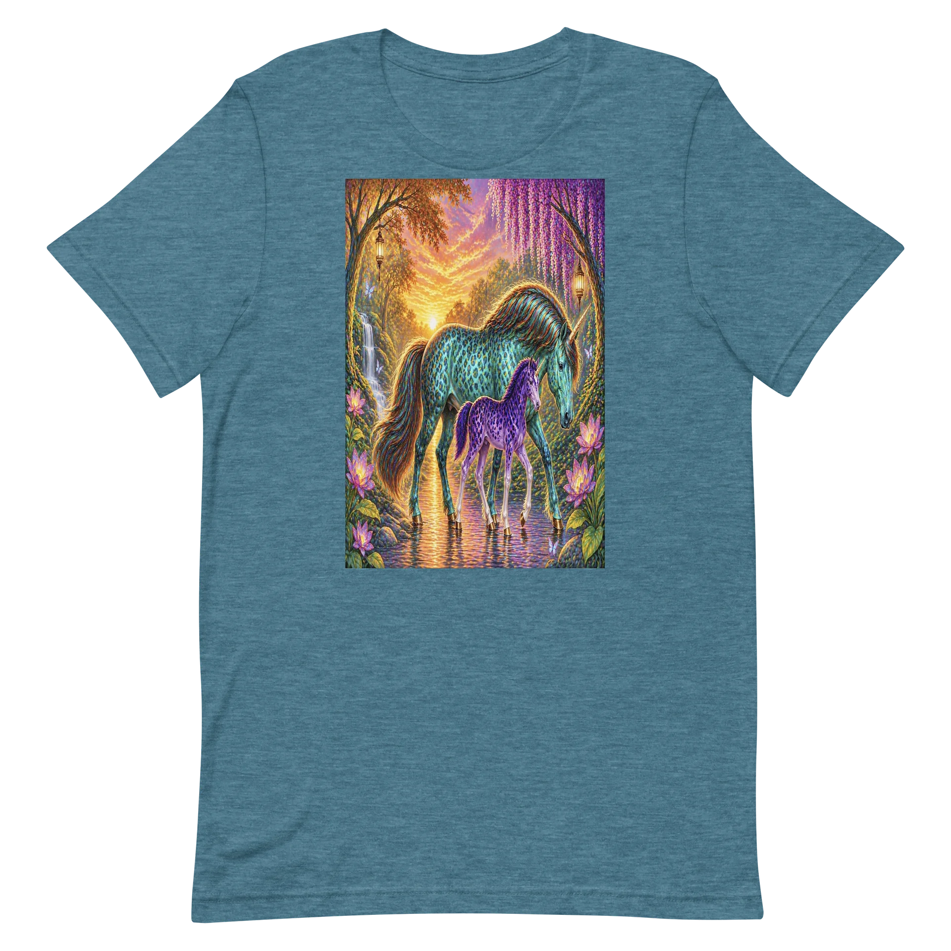 Teal Leopard Print Unicorns product image (2)