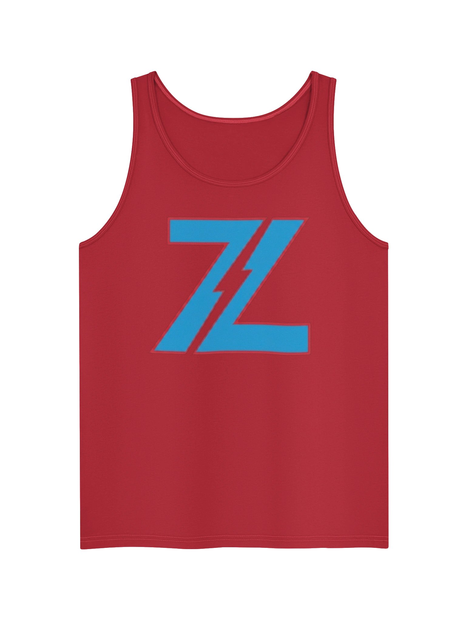 Men's Red & Blue Zing Jersey Tank Top | Premium Fit product image (1)