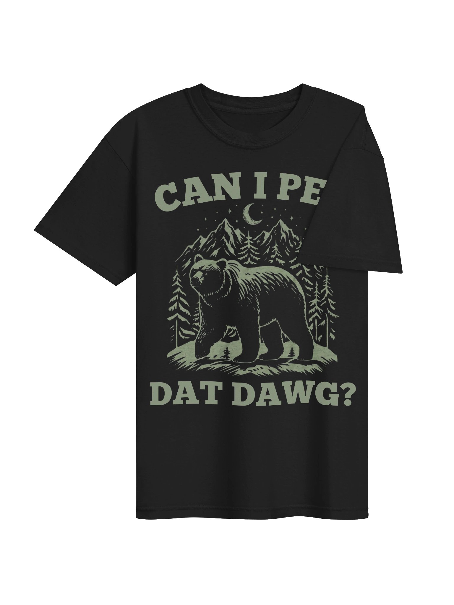 Can I Pet Dat Dawg Bear T-Shirt | Funny Camping Bear Graphic Tee | Outdoor Humor Shirt product image (31)