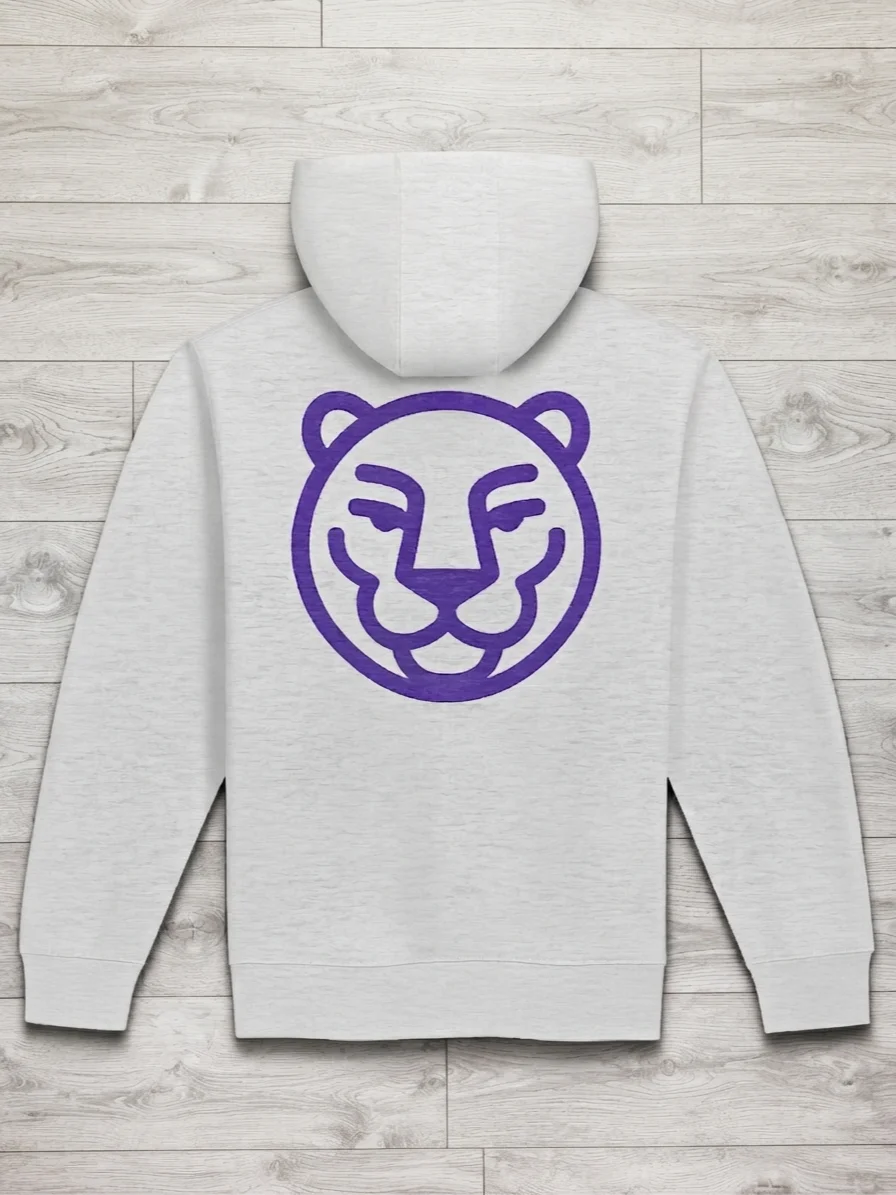 Purple Tiger Zip Hoodie product image (1)