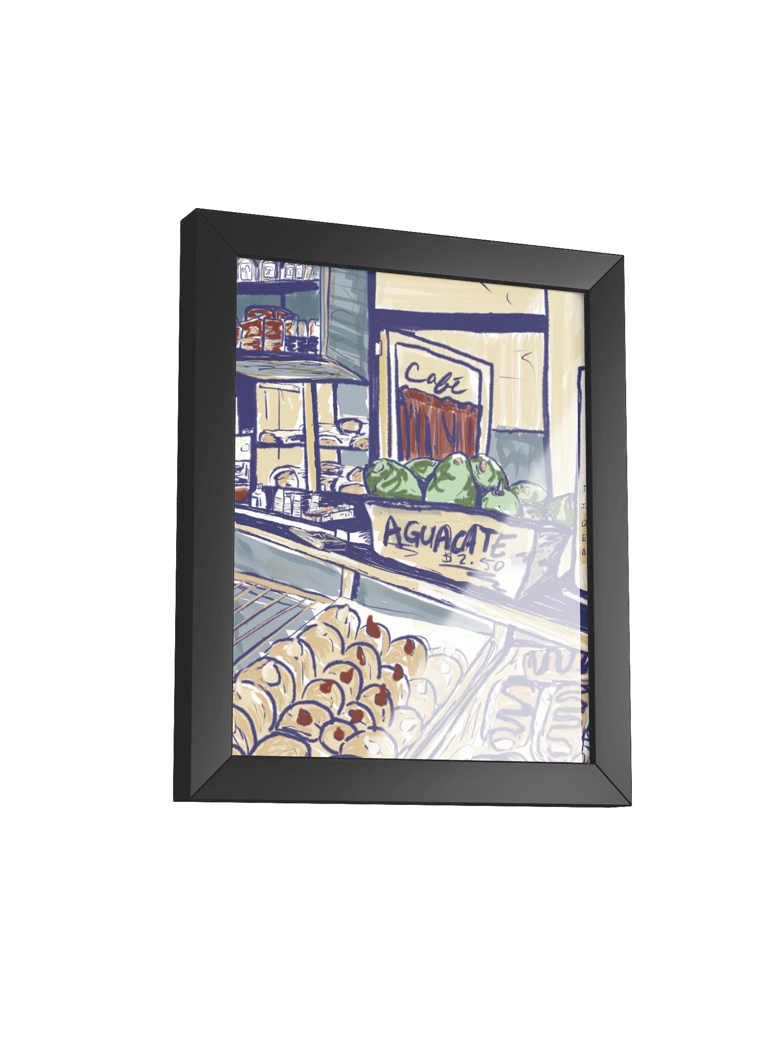 Una libra de jamón, queso y huevo | Framed Art Print product image (16)