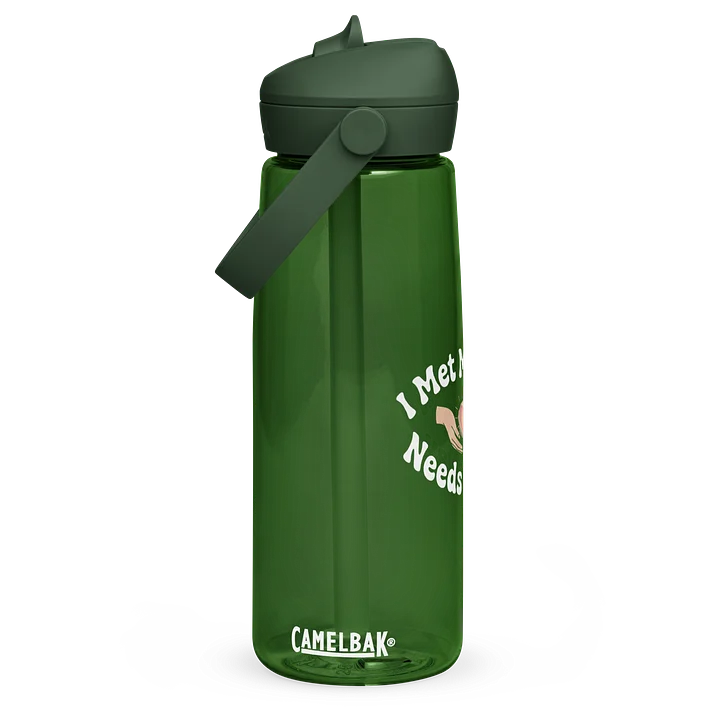 “I Met My Own Needs Today” Green water bottle product image (1)