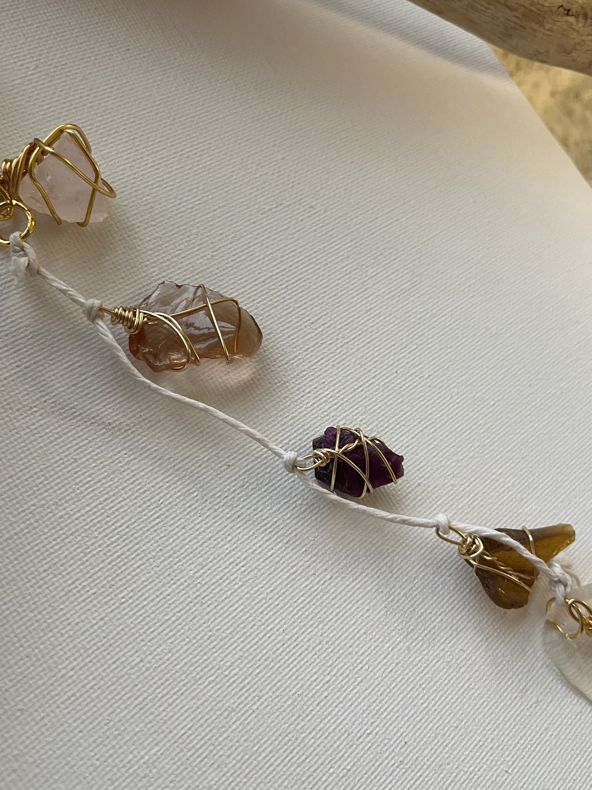 Sea Glass, Rose Quartz, & Fluorite Suncatcher product image (2)