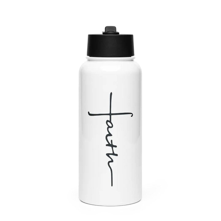 FAITH Cursive & Modern - Water Bottle product image (1)