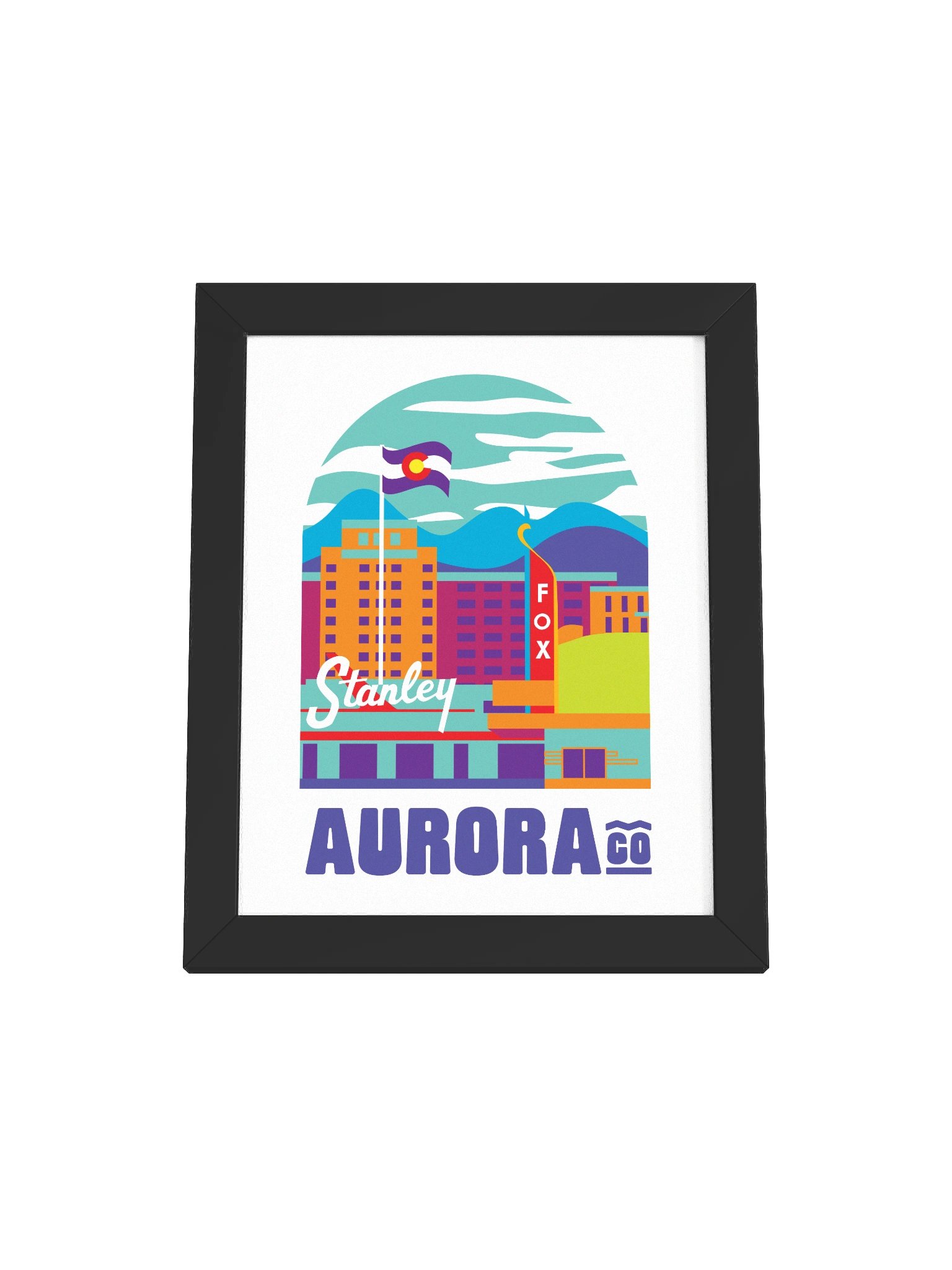 Aurora Cityscape Framed Poster product image (3)