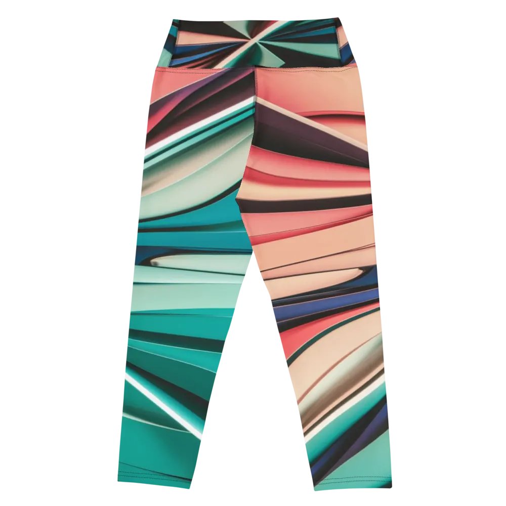 Abstract Geometric Yoga Capri Leggings in Vibrant Colors (XS-XL) product image (4)