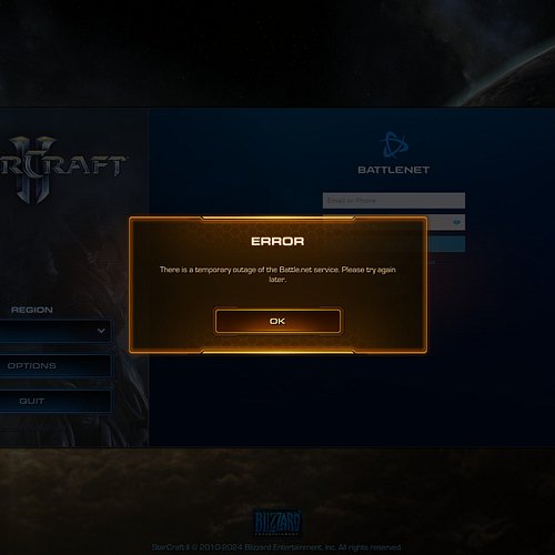 Battle.net Outage 🚫💥
Tried to log into StarCraft II and got hit with this error.
Blizzard, my APM was ready for war 😤
Hope th...