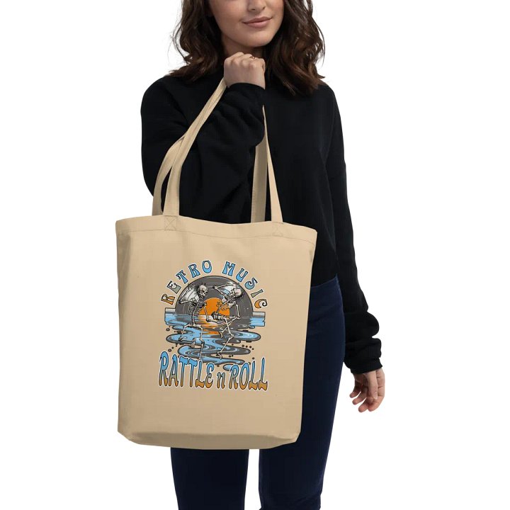 Retro Music Rattle n Roll Skeleton Dance Tote Bag product image (2)