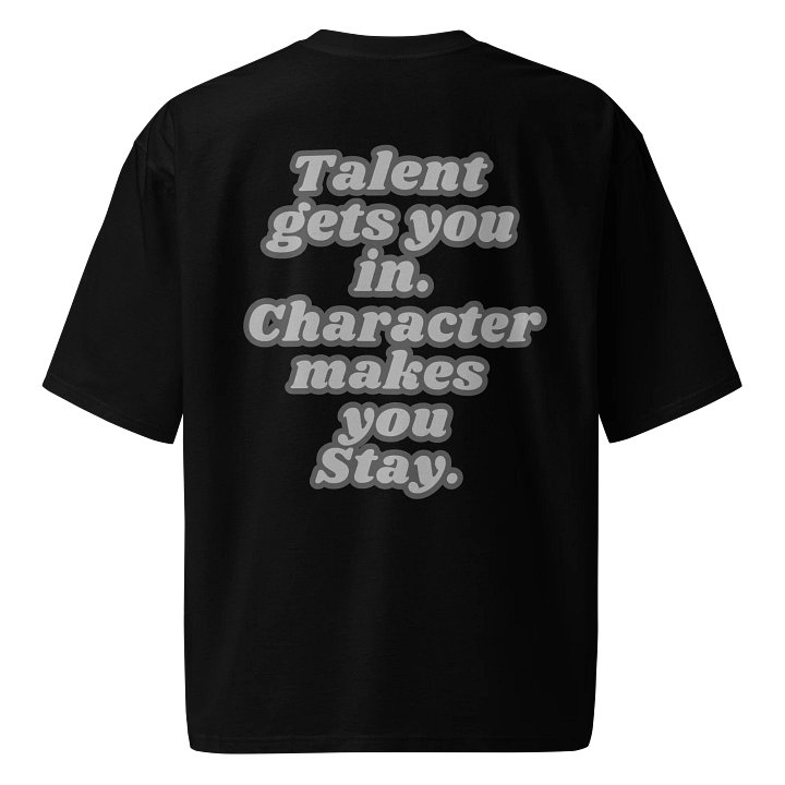 Talent & Character eight22 UNISEX Custom Oversized Tee - Streetwear Elevated Blk/Grey/Snd product image (1)