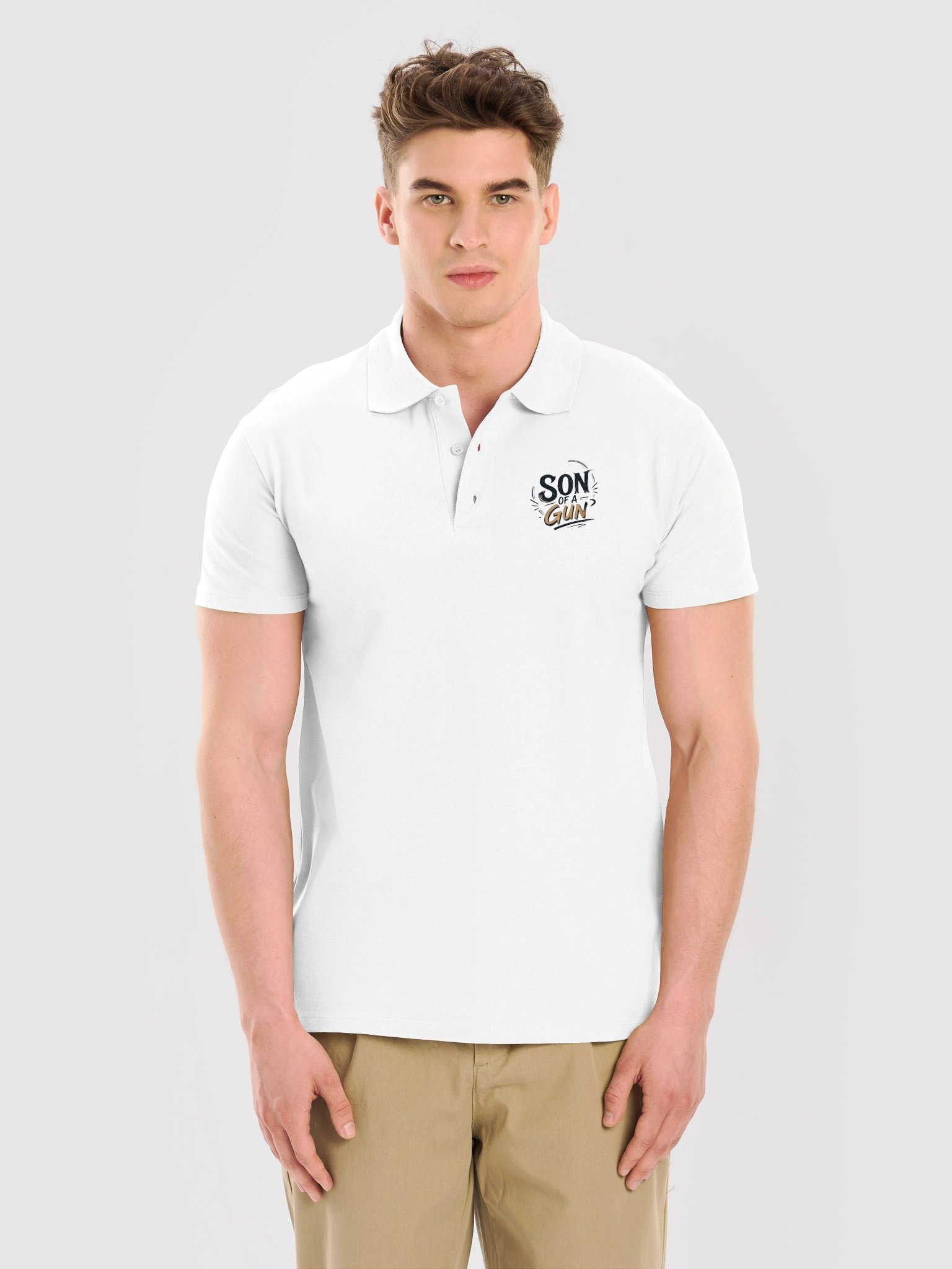 Son of a Gun Hand-Lettered Polo product image (11)