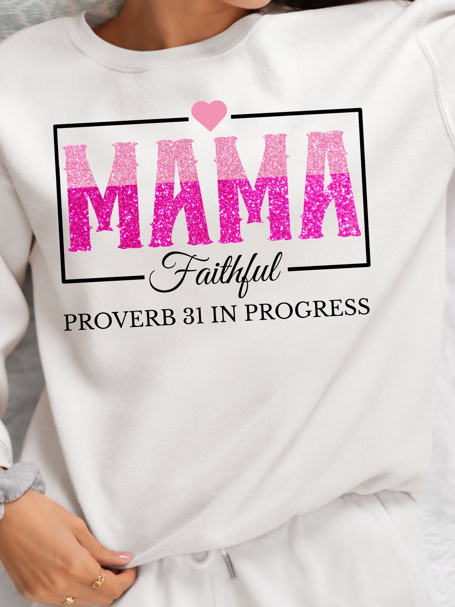 Proverb 31 In Progress, Faithful Mom Gildan Sweatshirt product image (1)
