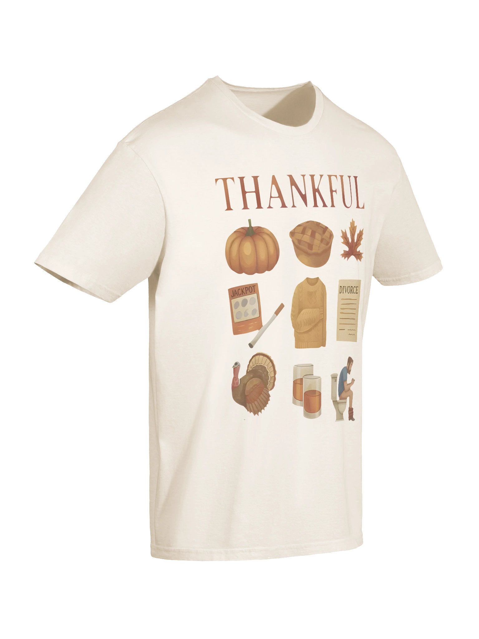Thankful Thanksgiving Doodles T-Shirt product image (7)