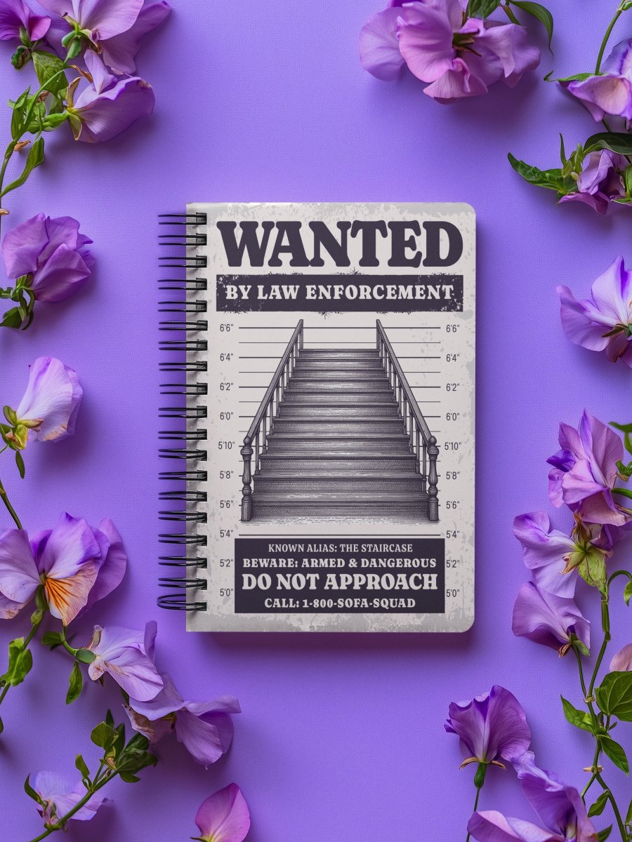 Wanted Staircase Mugshot Spiral Notebook product image (5)