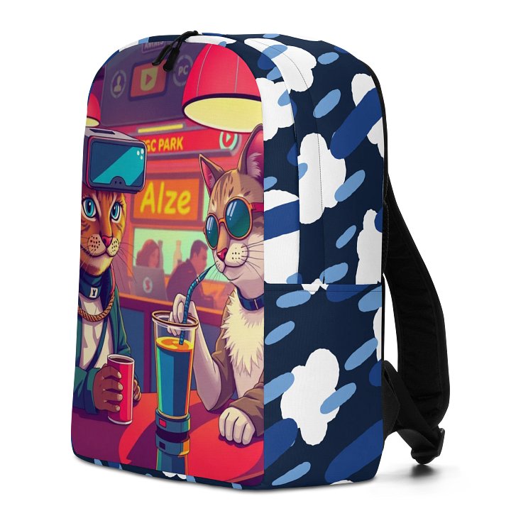 Minimalist Backpack-Tech vs. Chill: The Futuristic Cat Showdown product image (2)