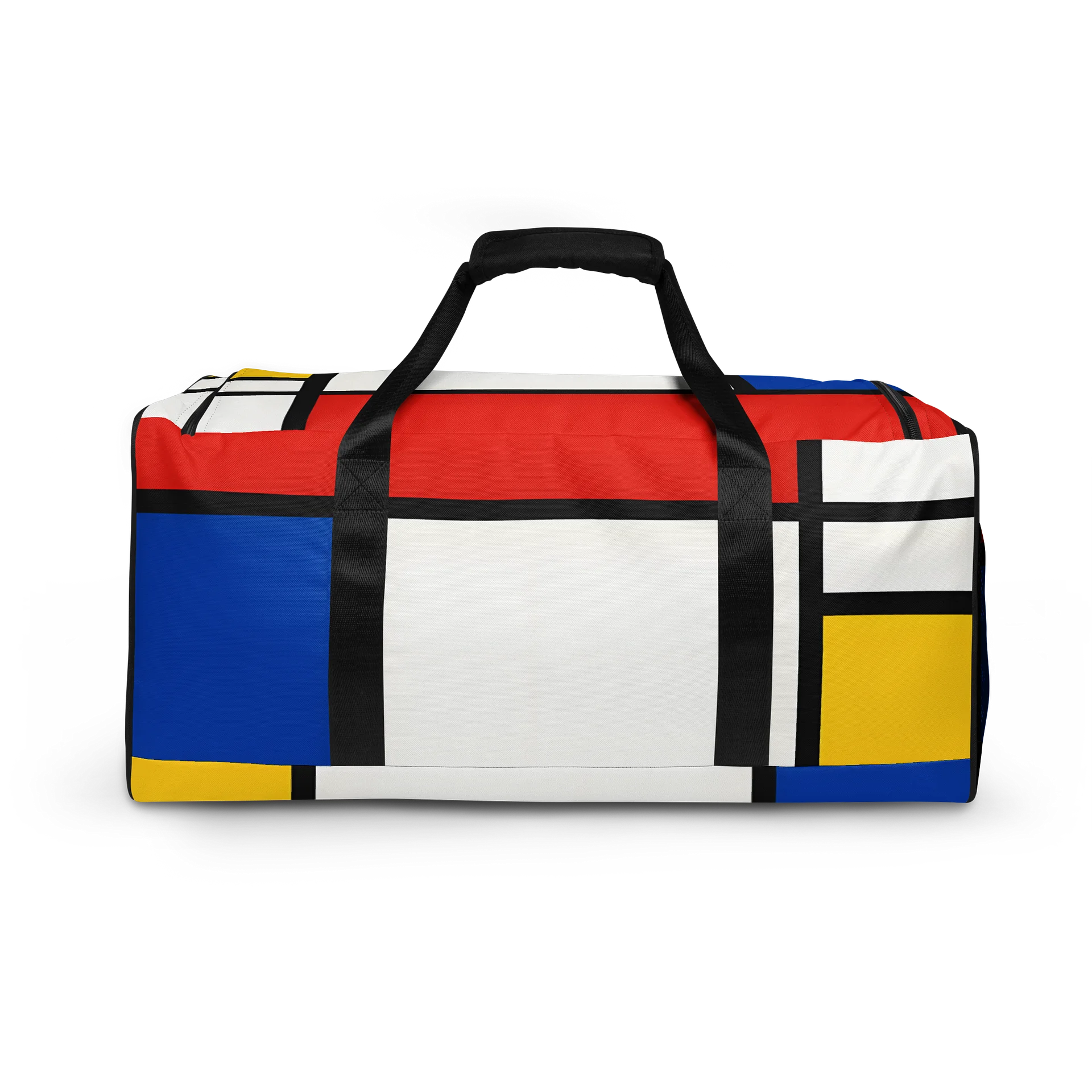 Mondrian-Inspired Geometric Duffle Bag – Artistic Bauhaus Style Travel & Gym Bag product image (4)
