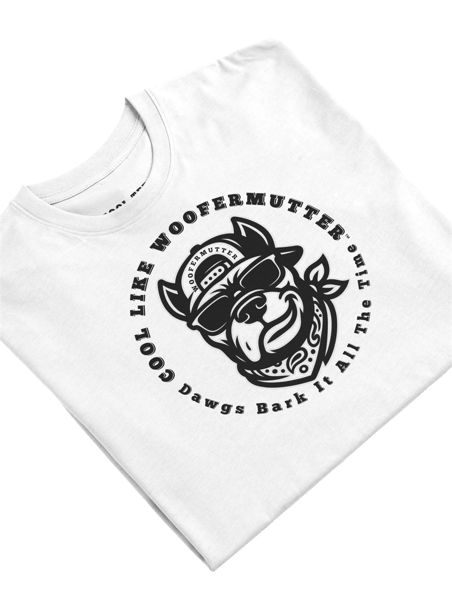 WooferMutter Men’s Premium Heavyweight White Tee product image (4)