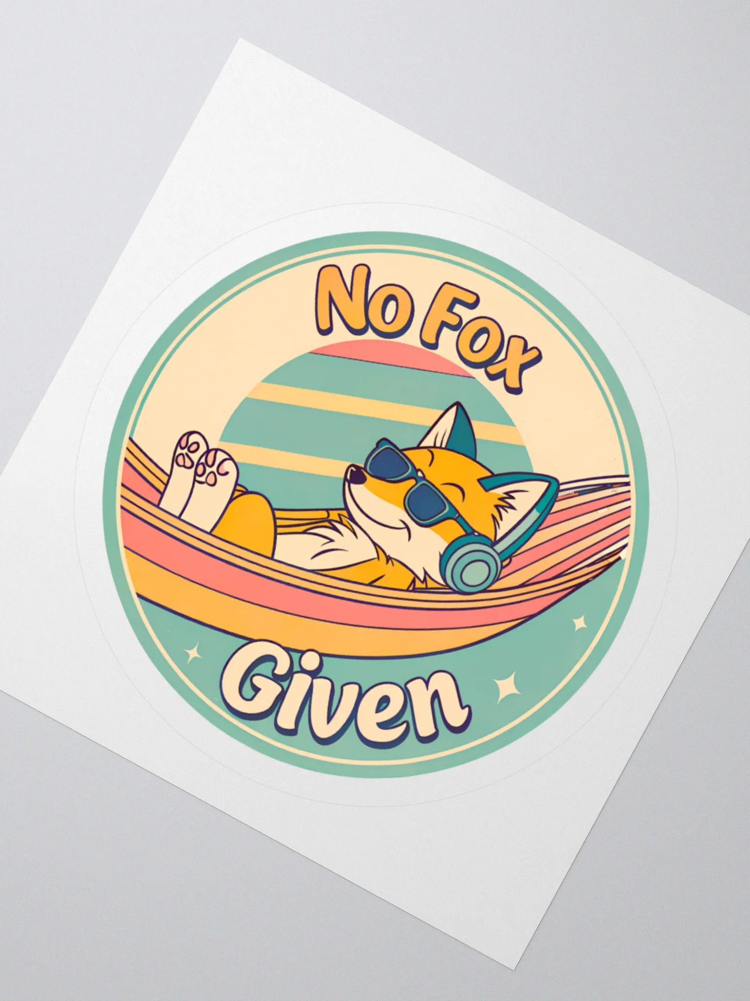 Foxy Vibes Kiss Cut Sticker product image (6)