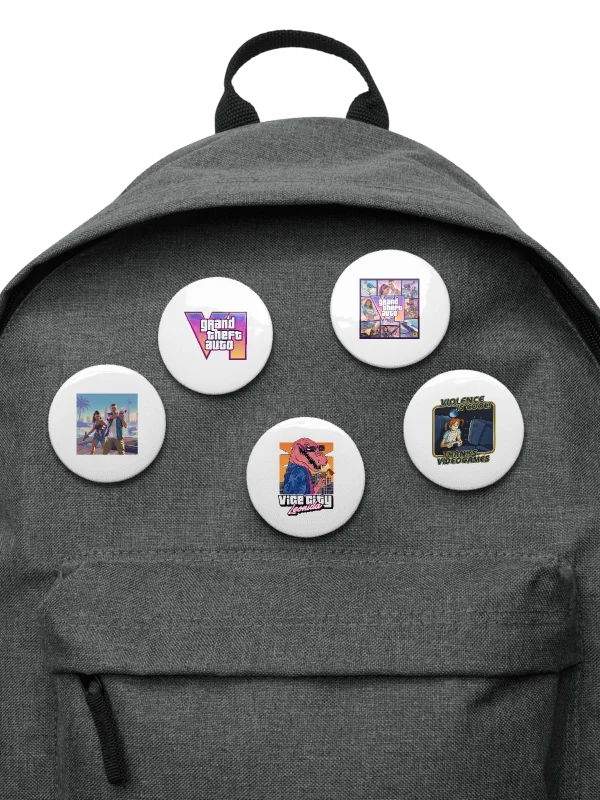 GTA VI Pin Buttons – Set of 5 ( Fan Design ) product image (3)