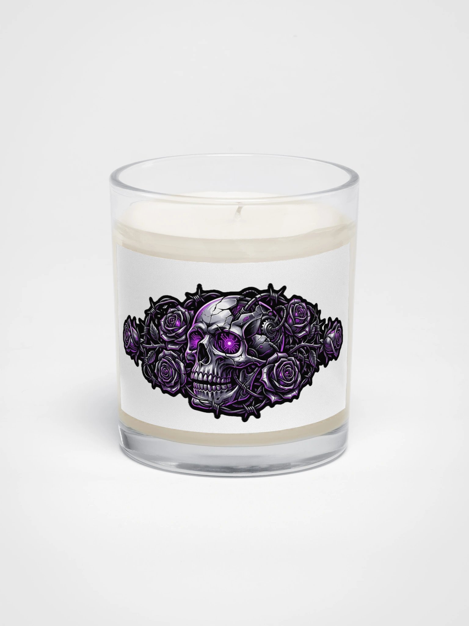 Cyberpunk Skull & Roses Candle product image (1)