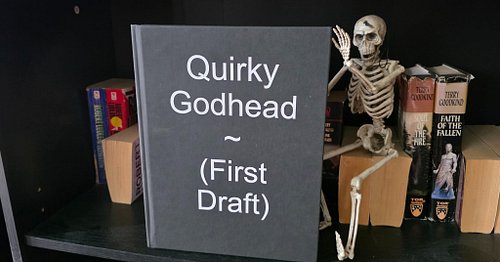 Day 220: 300 words. Look what I got in the mail today. Gerp the Shelf Skeleton for scale. Ignore his foot; he rattled somethi...