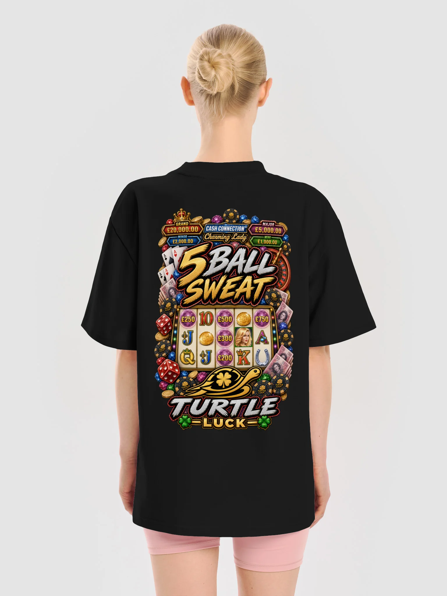Turtle Luck Minimal Logo Heavy Tee (5 Ball Sweat Collection) product image (10)
