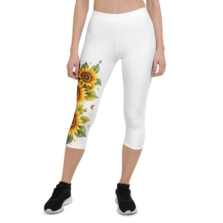 Sunflower Serenade Capri Leggings product image (1)