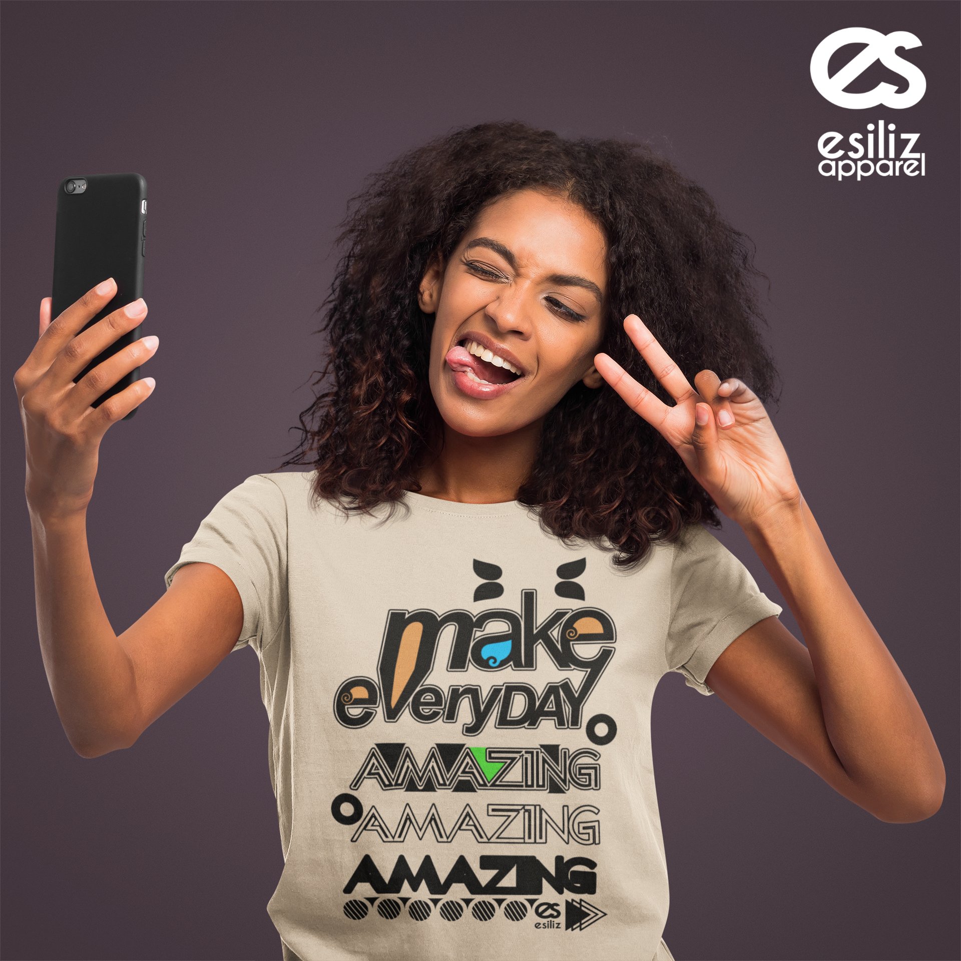 Make Everyday Amazing Organic Tee Black Ink product image (2)