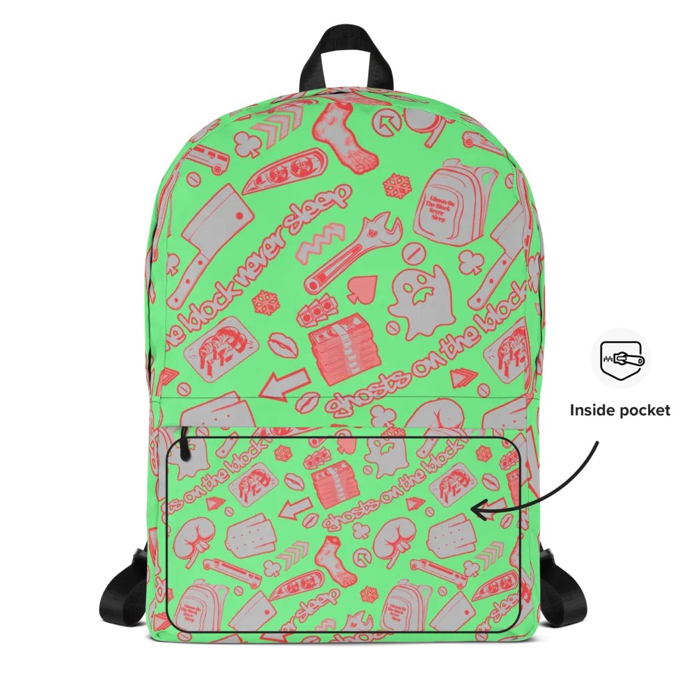 A8M - Ghosts On The Block Never Sleep Bookbag (Strawberry September) product image (8)