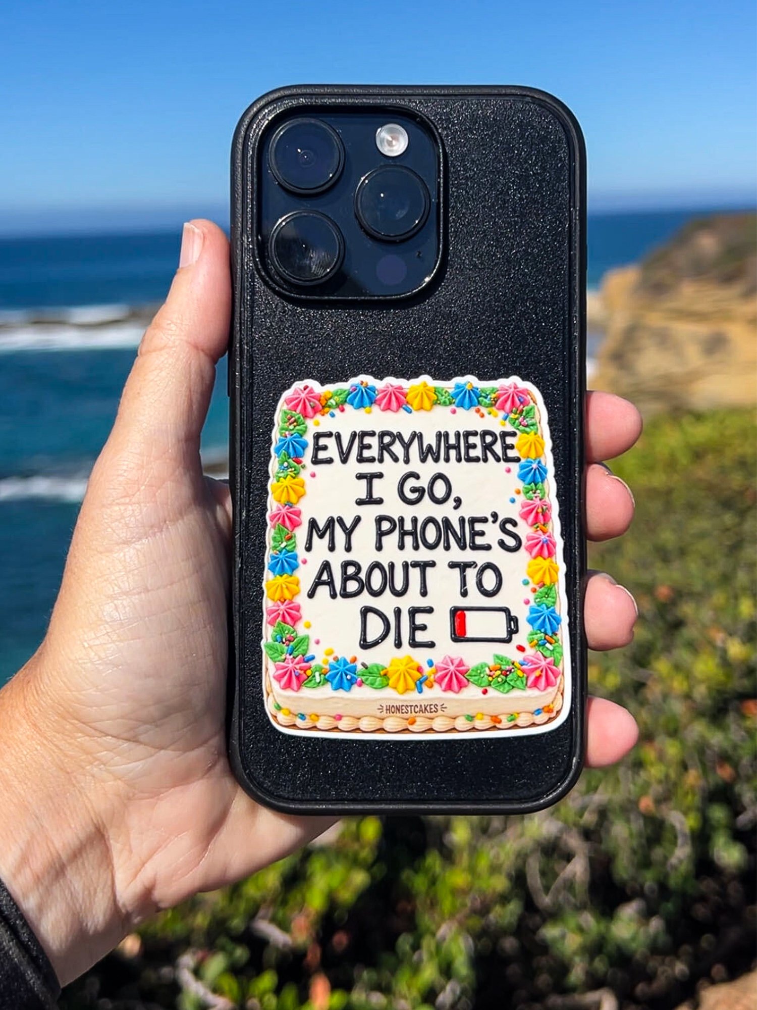 VINYL STICKER: Everywhere I Go My Phone's About To Die - FREE SHIPPING product image (1)