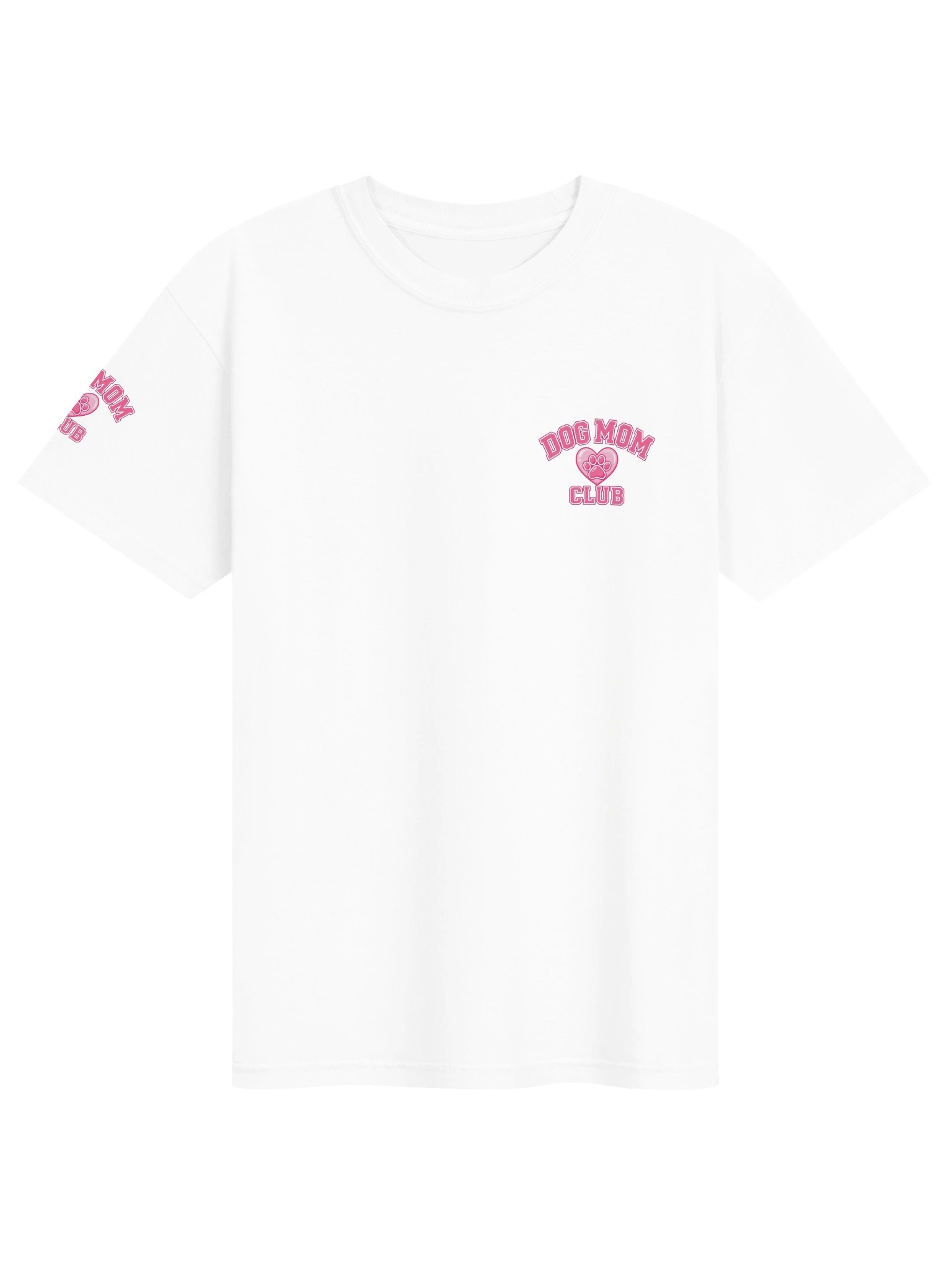 Dog Mom Club Pocket Tee | Paw Heart Sleeve T-Shirt product image (42)