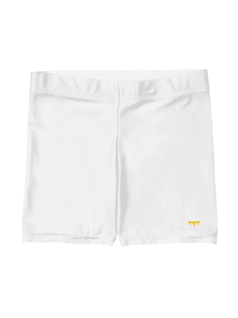 Women's Activewear - Slip Shorts White - Printed Gold Logo product image (1)