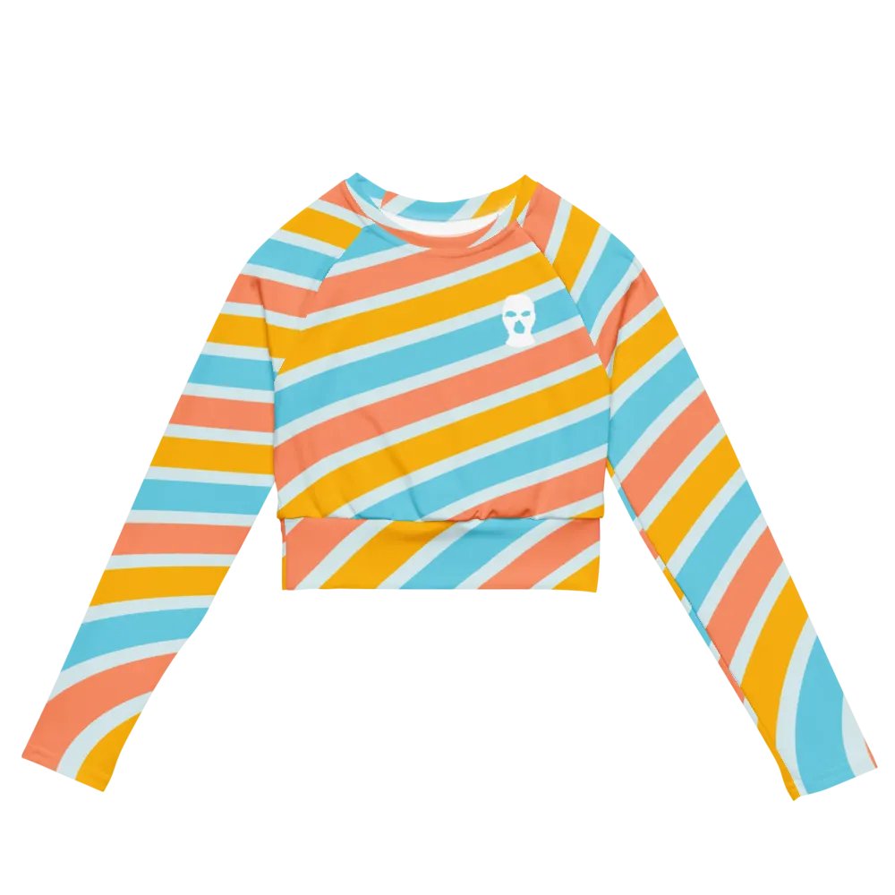 WHITE SKI MASK STRIPED CROP product image (1)