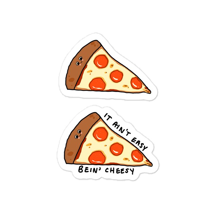 Bashful Pizza/It Aint Easy Bein' Cheesy Vinyl Decals product image (1)