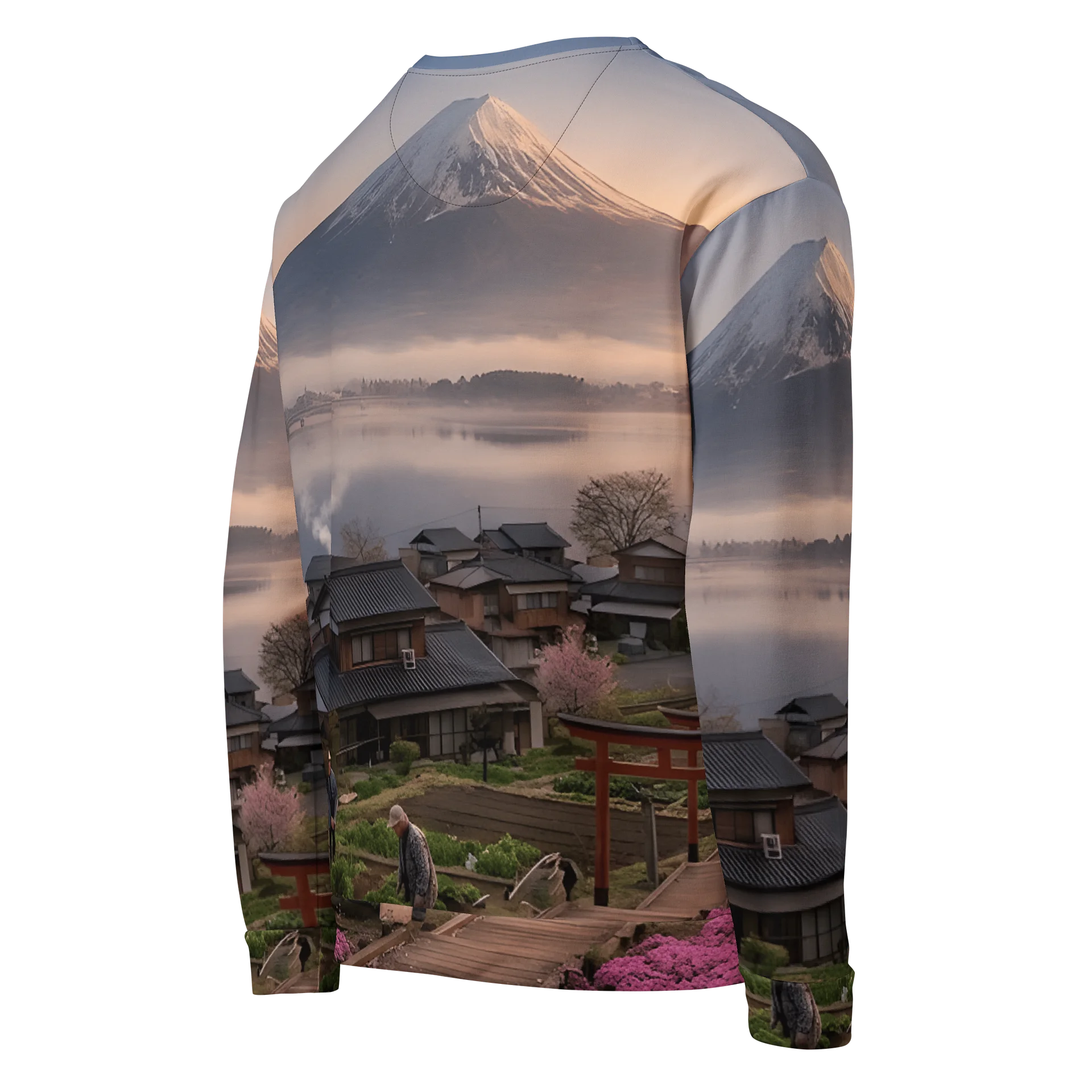 Recycled Unisex Mount Fuji Sweatshirt | Eco-Friendly Graphic Pullover product image (5)