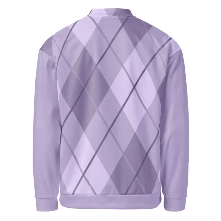 Lilac Argyle Bomber Jacket product image (2)