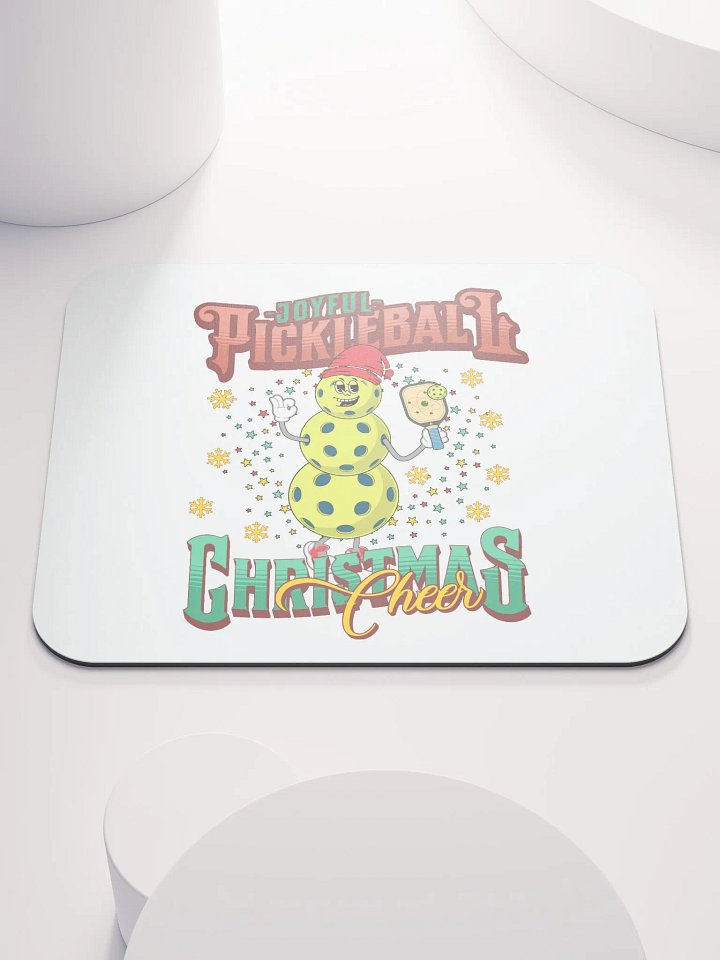 Joyful Pickleball Christmas Cheer Snowman Paddle Mouse Pad product image (1)