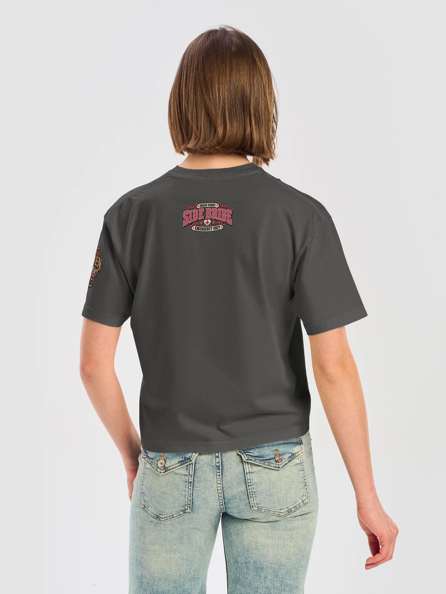 Bachelorette Party Crop Top — Side Bride™ In Case of Wedding Emergency | Broken Women!™ product image (7)