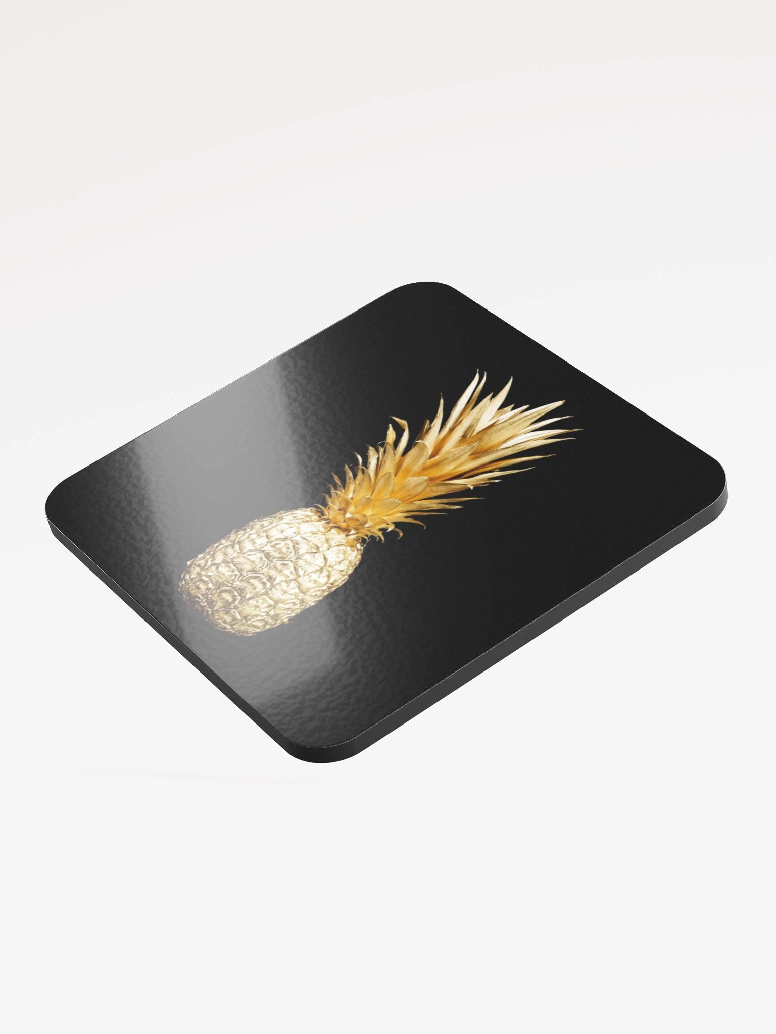 Gold Pineapple Black Coaster product image (3)