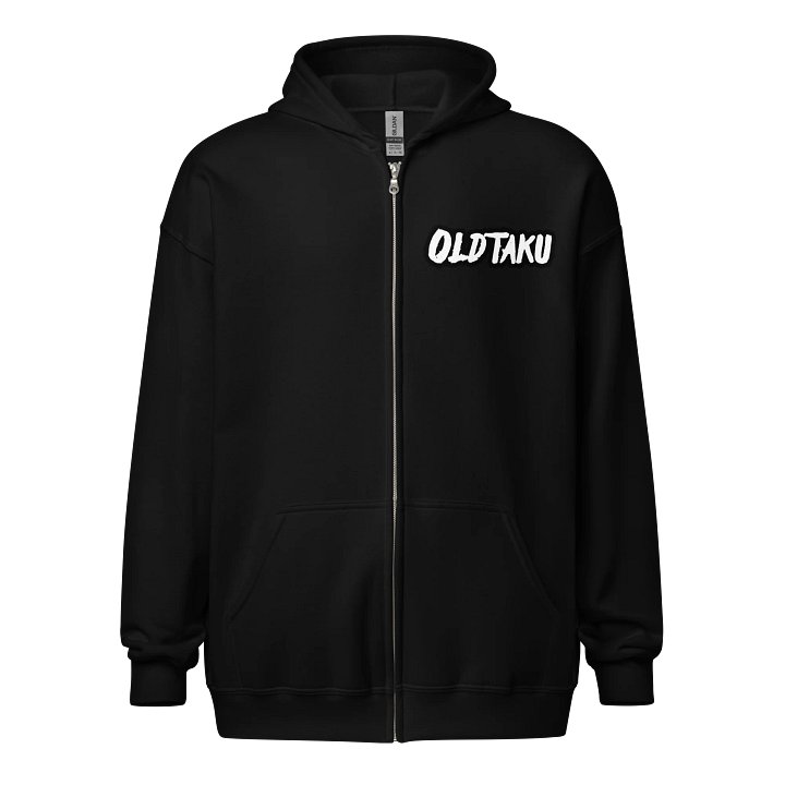 Bold White Lettering Zip Hoodie product image (1)