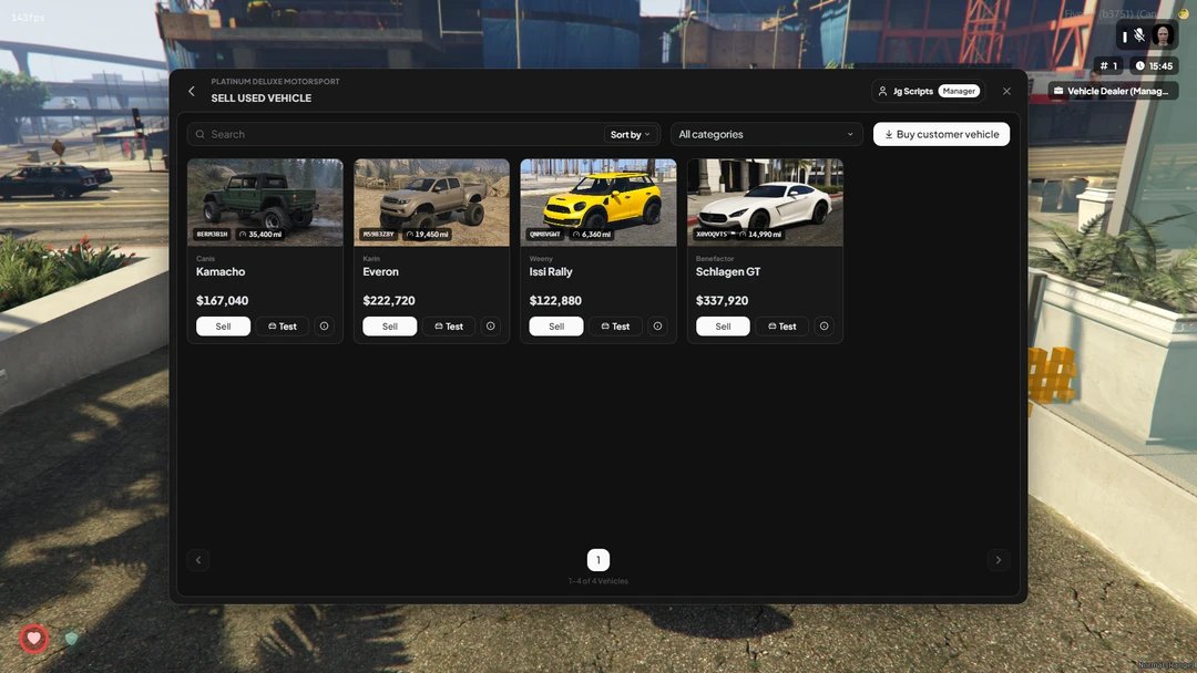 Used Vehicles (QB/Qbox/ESX) - FiveM's Complete Used Car Marketplace product image (3)