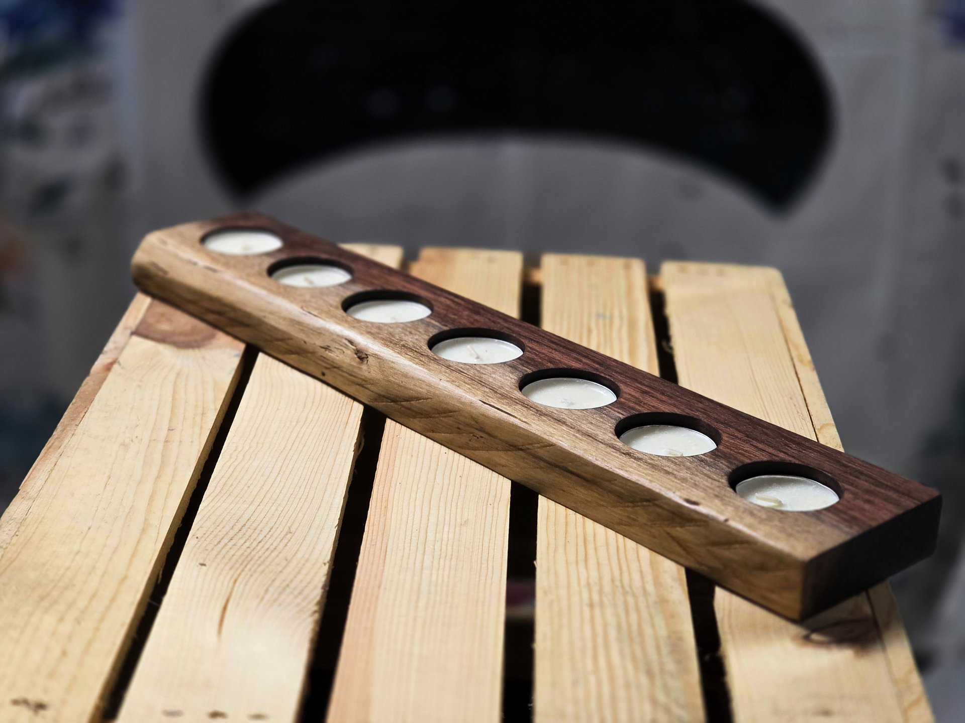 Live Edge Walnut Firefly (7 Candle Holder) product image (2)